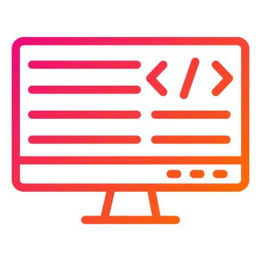 Programlama Vektörü Simgesi Tasarım İllüstrasyonu