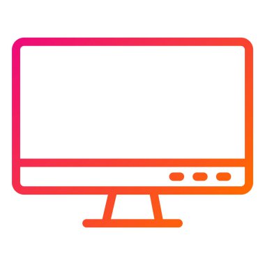 Monitör Vektör Simgesi Tasarım İllüstrasyonu