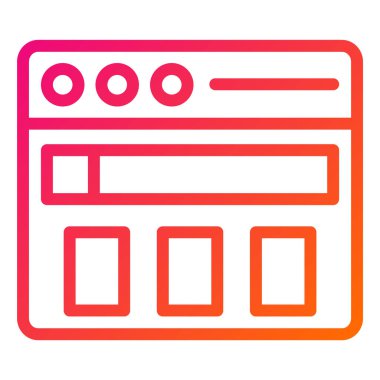 Web Sitesi Vektör Simgesi Tasarım İllüstrasyonu