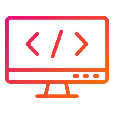 Kodlama Vektörü Simgesi Tasarım İllüstrasyonu