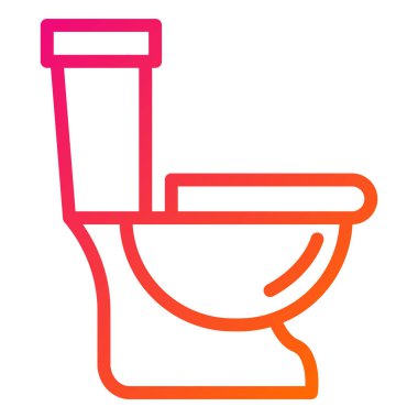 Tuvalet Vektörü Simgesi Tasarımı Çizimi