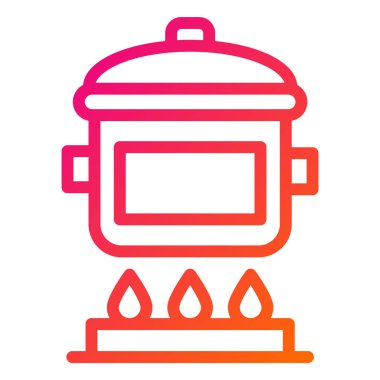 Pişirme Vektörü Simgesi Tasarım İllüstrasyonu