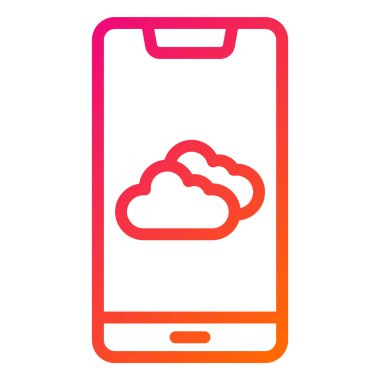 Hava Durumu Uygulaması Vektör Simgesi Tasarım İllüstrasyonu