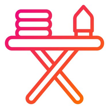 Ütü Masası Vektör Simgesi Tasarım İllüstrasyonu