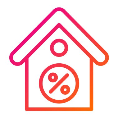 Yüzde Vektör Simgesi Tasarım İllüstrasyonu