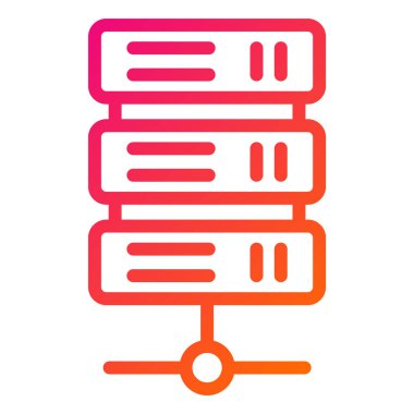 Sunucu Vektörü Simgesi Tasarım İllüstrasyonu