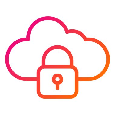 Kilitli Vektör Simgesi Tasarım İllüstrasyonu