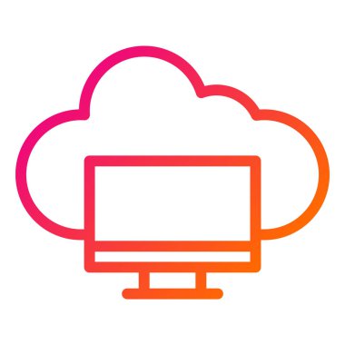 Monitör Vektör Simgesi Tasarım İllüstrasyonu