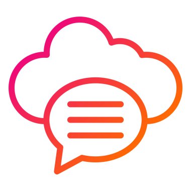 Sohbet kabarcığı Vektör Simgesi Tasarım İllüstrasyonu