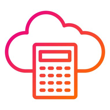 Hesap Makinesi Vektör Simgesi Tasarım İllüstrasyonu