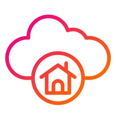 Akıllı Ev Vektörü Simgesi Tasarım İllüstrasyonu