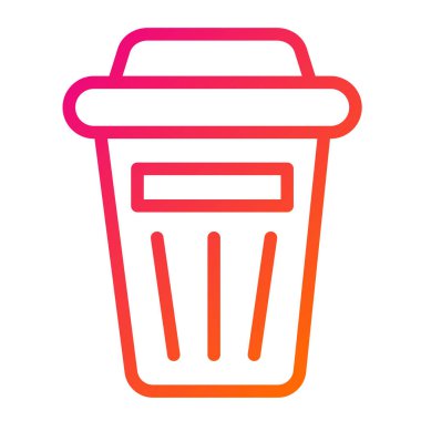 Çöp Vektörü Simgesi Tasarım İllüstrasyonu