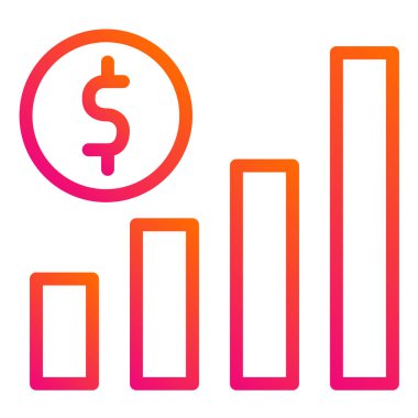 Büyüme Vektörü Simgesi Tasarım İllüstrasyonu