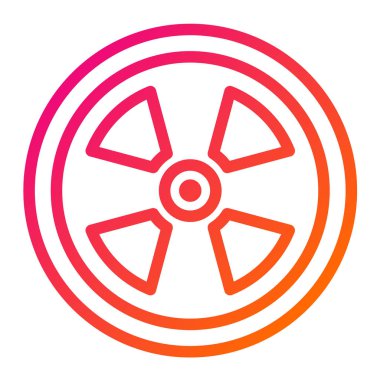 Nükleer Vektör Simgesi Tasarım İllüstrasyonu