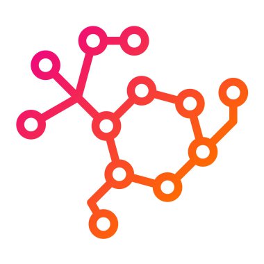 Molekül Vektör Simgesi Tasarım İllüstrasyonu