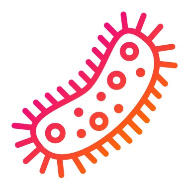 Bakteri Vektörü Simgesi Tasarım İllüstrasyonu