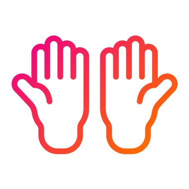 Eldiven Vektörü Simgesi Tasarım Çizimi