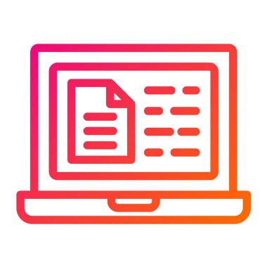 Çevrimiçi rapor Vektör Simgesi Tasarım İllüstrasyonu