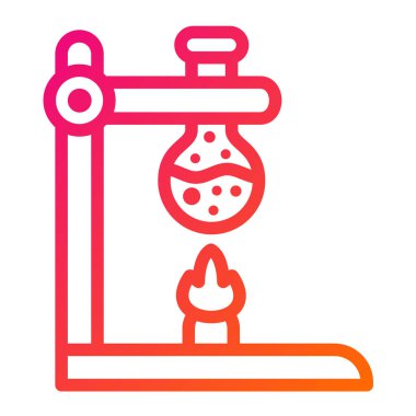 Bunsen brülör Vektör Simgesi Tasarım İllüstrasyonu