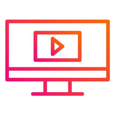 Yayın Vektörü Simgesi Tasarım İllüstrasyonu