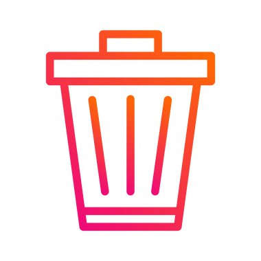 Çöp Vektörü Simgesi Tasarım İllüstrasyonu