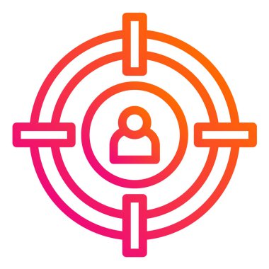 Hedef Seyirci Vektör Simgesi Tasarım İllüstrasyonu