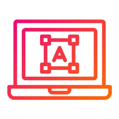 Yazı tipi boyutu Vektör Simgesi Tasarım İllüstrasyonu