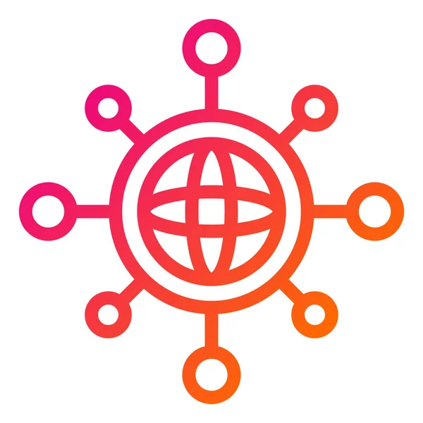 Ağ Vektörü Simgesi Tasarım İllüstrasyonu