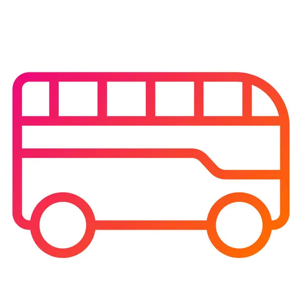 Illustrazione Del Design Dell Icona Vettoriale Del Bus — Vettoriale Stock