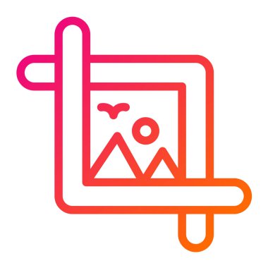 Kırpma aracı Vektör Simgesi Tasarım İllüstrasyonu