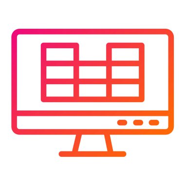 Sütun Vektörü Simgesi Tasarım İllüstrasyonu