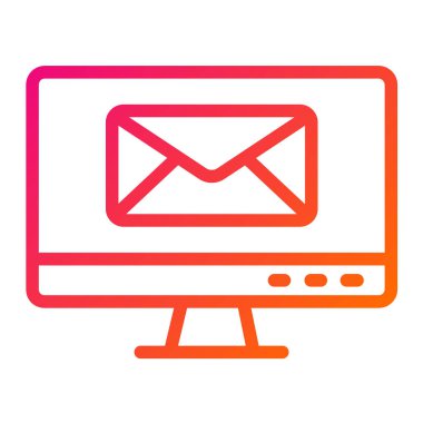 E- posta Vektörü Simgesi Tasarım İllüstrasyonu