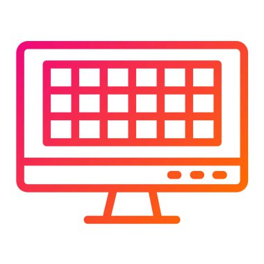 Izgara Vektörü Simgesi Tasarım Çizimi