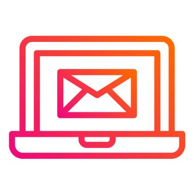 E- posta Pazarlama Vektörü Simgesi Tasarım İllüstrasyonu