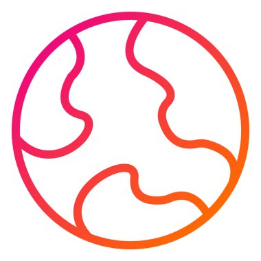 Dünya Vektörü Simgesi Tasarım İllüstrasyonu