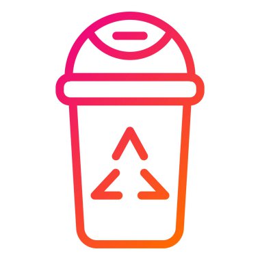 Geri Dönüşüm Kutusu Vektör Simgesi Tasarımı İllüstrasyonu