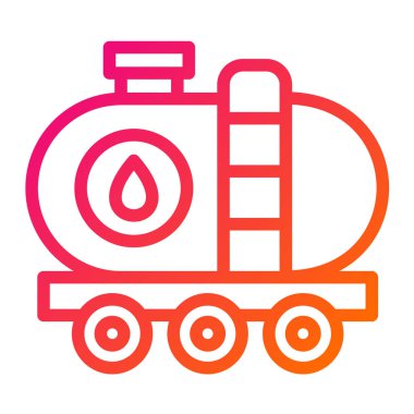Tank vagonu Vektör Simgesi Tasarım İllüstrasyonu