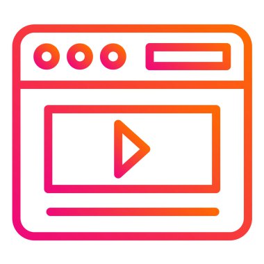 Video Pazarlama Vektörü Simgesi Tasarım İllüstrasyonu