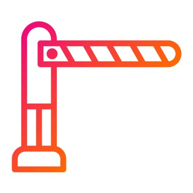 Bariyer Vektör Simgesi Tasarım İllüstrasyonu