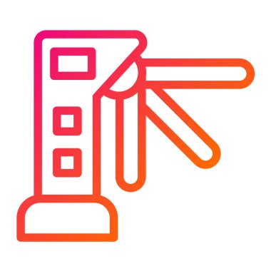 Turnike Vektör Simgesi Tasarım İllüstrasyonu