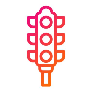 Trafik Işıkları Vektör Simgesi Tasarım İllüstrasyonu