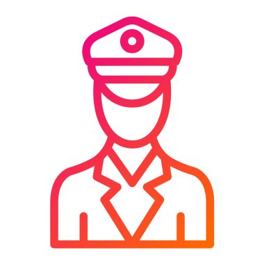 Subay Vektör Simgesi Tasarım Çizimi