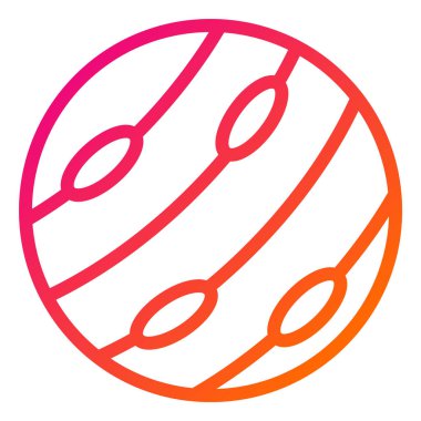 Neptün Vektör Simgesi Tasarım İllüstrasyonu