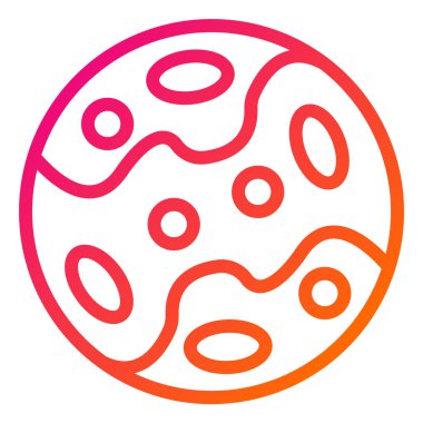 Plüton Vektör Simgesi Tasarım İllüstrasyonu