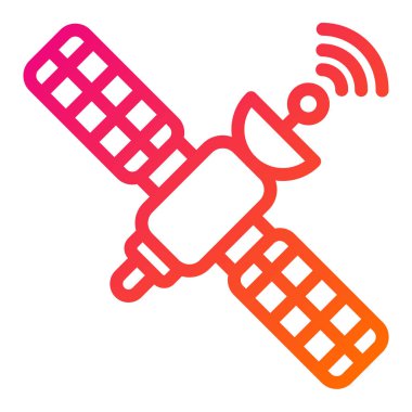 Uydu Vektör Simgesi Tasarım İllüstrasyonu