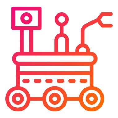 Mars Gezgin Vektör Simgesi Tasarım İllüstrasyonu