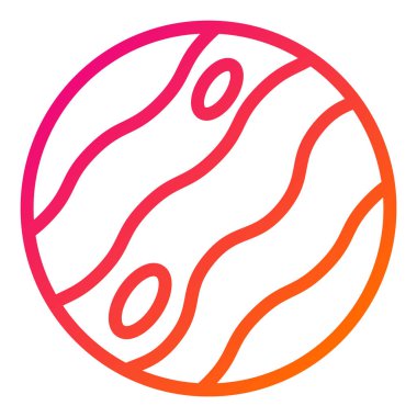 Uranüs Vektör Simgesi Tasarım İllüstrasyonu