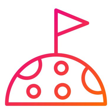 Bayrak Vektörü Simgesi Tasarım İllüstrasyonu