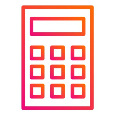 Hesap Makinesi Vektör Simgesi Tasarım İllüstrasyonu