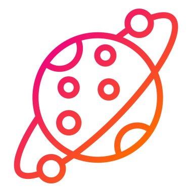 Yörünge Vektörü Simgesi Tasarım İllüstrasyonu